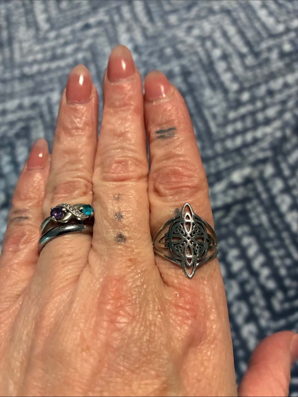 Sterling Silver Celtic Filigree Ring in Silver